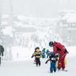 Children's ski school at Silver Star Mountain Resort.