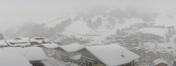 Dichtes Schneetreiben den ganzen Samstag in Hinterglemm.