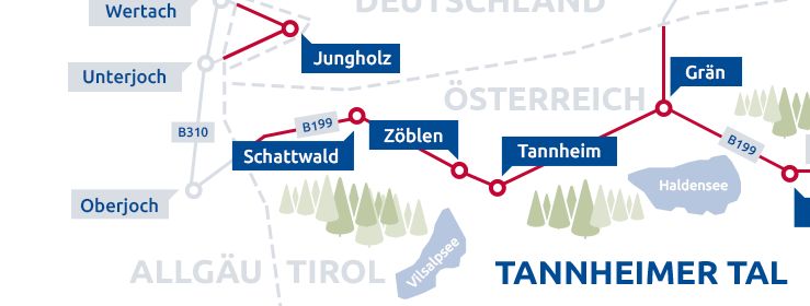 Die Skigebiete im Tannheimer Tal auf einen Blick