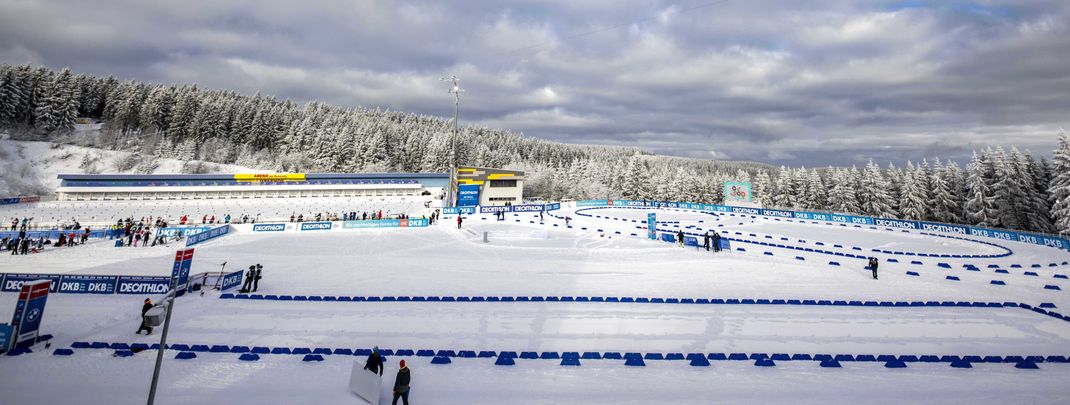 Für die WM wurde das Biathlonstadion in Oberhof für über 35 Millionen Euro modernisiert.