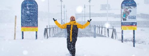 Jede Menge Neuschnee im Skigebiet Perisher.