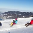 Rodeln am Wallberg mit Blick auf den Tegernsee