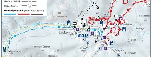 Detaillierte Infos zum Langlauf und den Loipen im Langlaufgebiet Lackenhof Ötscher