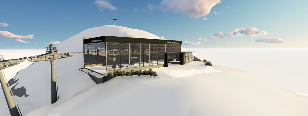 An der Bergstation entsteht eine Aussichtsplattform.