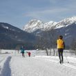 Nach dem Skifahren lässt sich das Gitschtal auch auf Langlaufskiern erkunden.