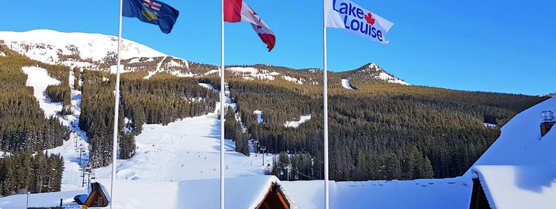 Ski-Weltcup-Austragungsort Lake Louise im Banff-Nationalpark, Alberta, Kanada