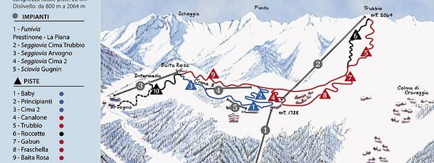 Detaillierte Infos zum Skiurlaub im Skigebiet Craveggia Piana di Vigezzo