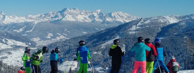 Von den Pisten in Wagrain aus genießt man eine beeindruckende Panorama-Aussicht