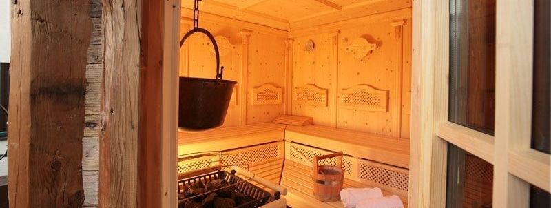 Auch eine Sauna gibt es