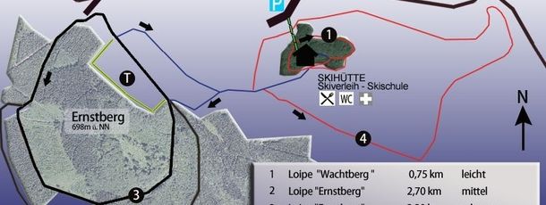 Detaillierte Infos zum Langlauf und den Loipen im Langlaufgebiet Ernstberg bei Daun