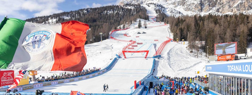 Fünf Damenrennen im Ski Alpin finden im Februar 2026 auf der Tofana in Cortina d'Ampezzo statt.