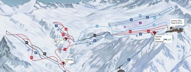 Information about the ski resort Schnalstal Glacier - Alpin Arena Senales