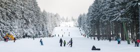 Das Skigebiet am Erbeskopf, dem höchsten Berg in Rheinland-Pfalz