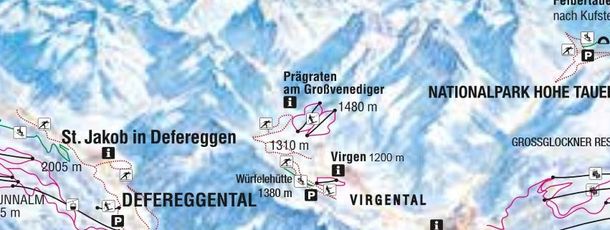 Information about the ski resort Prägraten on the Großvenediger