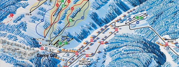 Detaillierte Infos zum Skiurlaub im Skigebiet Cerny Dul
