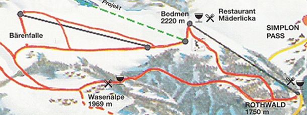 Information about the ski resort Rothwald Wasenalp am Simplon