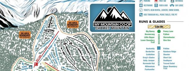 Trail Map Shames Mountain
