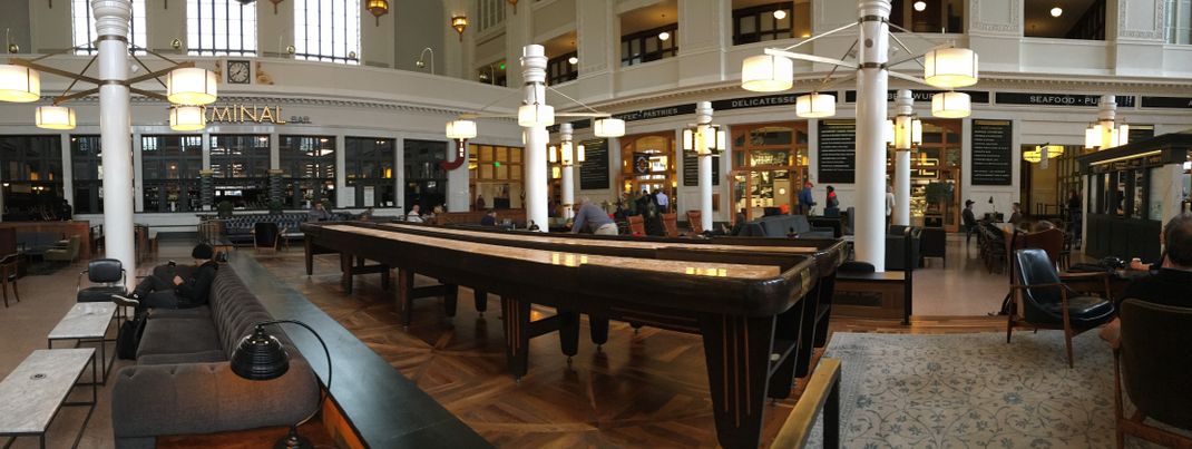 In der Historic Union Station in Denver gibt es viele kleine Cafés.