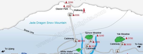 Pistenplan Skigebiet Jade Dragon Snow Mountain