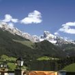 Von unserem Hotel aus hat man einen herrlichen Blick auf die Salzburger Dolomiten.