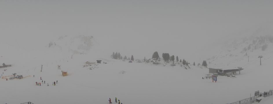 Aussicht von der Talstation des Saloberjets in Warth-Schröcken (5. Januar 2017)