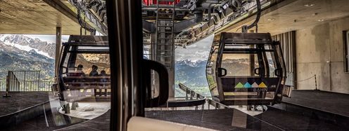 Dreimal so viele Personen wie früher kann die neue Jennerbahn zum Gipfel befördern.