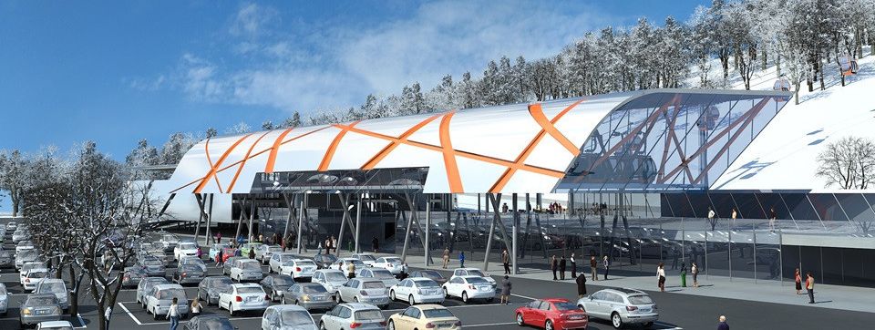 Modell der neuen Talstation Schlossalm