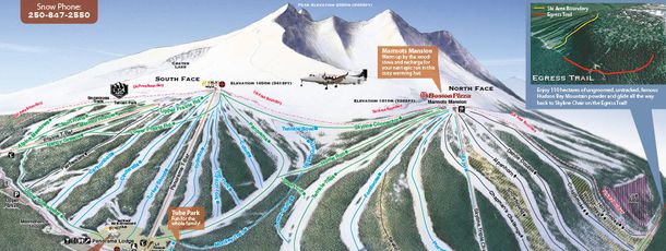 Pistenplan Hudson Bay Mountain