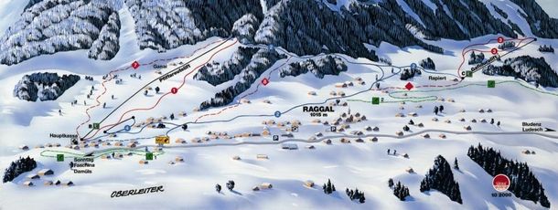 Pistenplan Familien-Skigebiet Raggal
