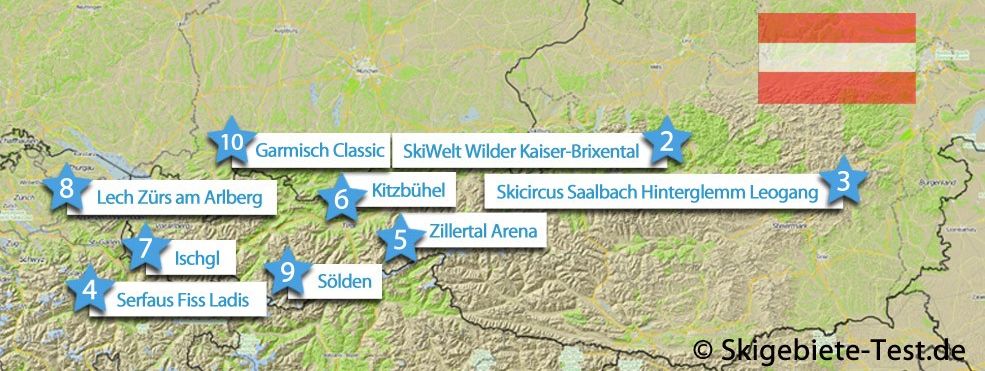 Die beliebtesten Skigebiete der User