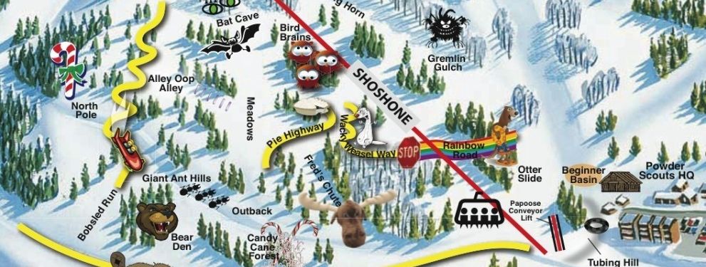 Für das Kinderland mit eigenem Sessellift hat man sich in Grand Targhee unterschiedliche Themenparks einfallen lassen. Bei der Abfahrt durch die Wälder können die Kinder stets Neues entdecken.