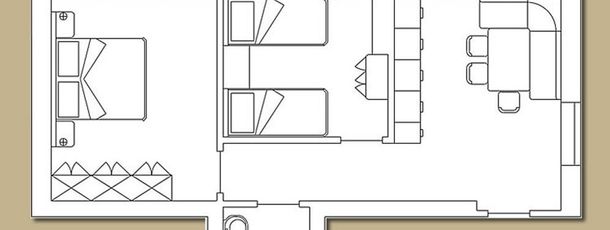 Grundriss Apartment Parterre