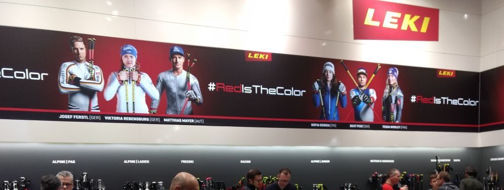 Rot bleibt das Markenzeichen der Leki Stöcke.