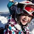 Kids learn how to ski at the local ski schools.