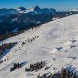 Zwischen den Pisten Belvedere und Plateau befindet sich der Snowpark.