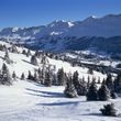 A beautiful winter landscape in Lenzerheide.