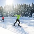Cross-country skiers can explore over 50 kilometers (31 miles) of trails in Lenzerheide.