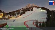 Archived webcam image showing Base station Passo Furcia on 26 Feb 2026 at 18:40