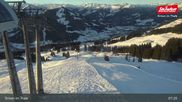Archived webcam image showing Top Station Jochbahn - Brixen im Thale on 26 Feb 2026 at 07:18