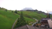 Archived webcam image showing Hotel Goldener Berg: village view Oberlech on 6 Aug 2026 at 07:31