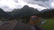 Archived webcam image showing Hotel Goldener Berg: village view Oberlech on 5 Sep 2026 at 07:23
