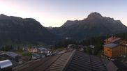 Archived webcam image showing Hotel Goldener Berg: village view Oberlech on 12 Sep 2026 at 07:03