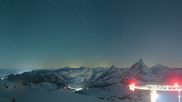Archiviertes Webcam Bild: Zermatt Kleinmatterhorn: Gletscherskigebiet am 21.05.2026 um 02:23 Uhr