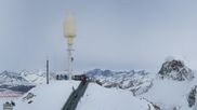 Archiviertes Webcam Bild: Zermatt Kleinmatterhorn: Gletscherskigebiet am 11.03.2026 um 12:33 Uhr
