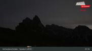 Archived webcam image showing Seceda - Val Gardena / Gröden on 2 Aug 2026 at 01:42