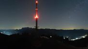 Archived webcam image showing Hauser Kaibling: Panoramic view at top station Senderbahn on 10 May 2026 at 02:12