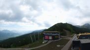 Archived webcam image showing Hauser Kaibling: Panoramic view at top station Senderbahn on 18 Jun 2026 at 08:28