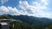 Archived webcam image showing Hauser Kaibling: Panoramic view at top station Senderbahn on 18 Jun 2026 at 16:28
