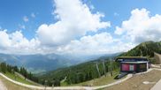 Archived webcam image showing Hauser Kaibling: Panoramic view at top station Senderbahn on 18 Jun 2026 at 12:28