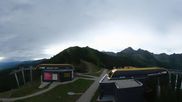Archived webcam image showing Hauser Kaibling: Panoramic view at top station Senderbahn on 8 Jul 2026 at 08:24